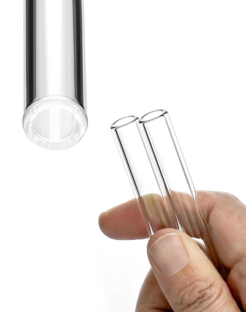 QWORK أنابيب زجاجية بوروسيليكات بطول 12 بوصة - مجموعة من 10 مع نهايات مفتوحة ومصقولة بالنار - Image 4